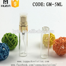 vaporisateur à vis en aluminium mini parfum flacon en verre 5ml